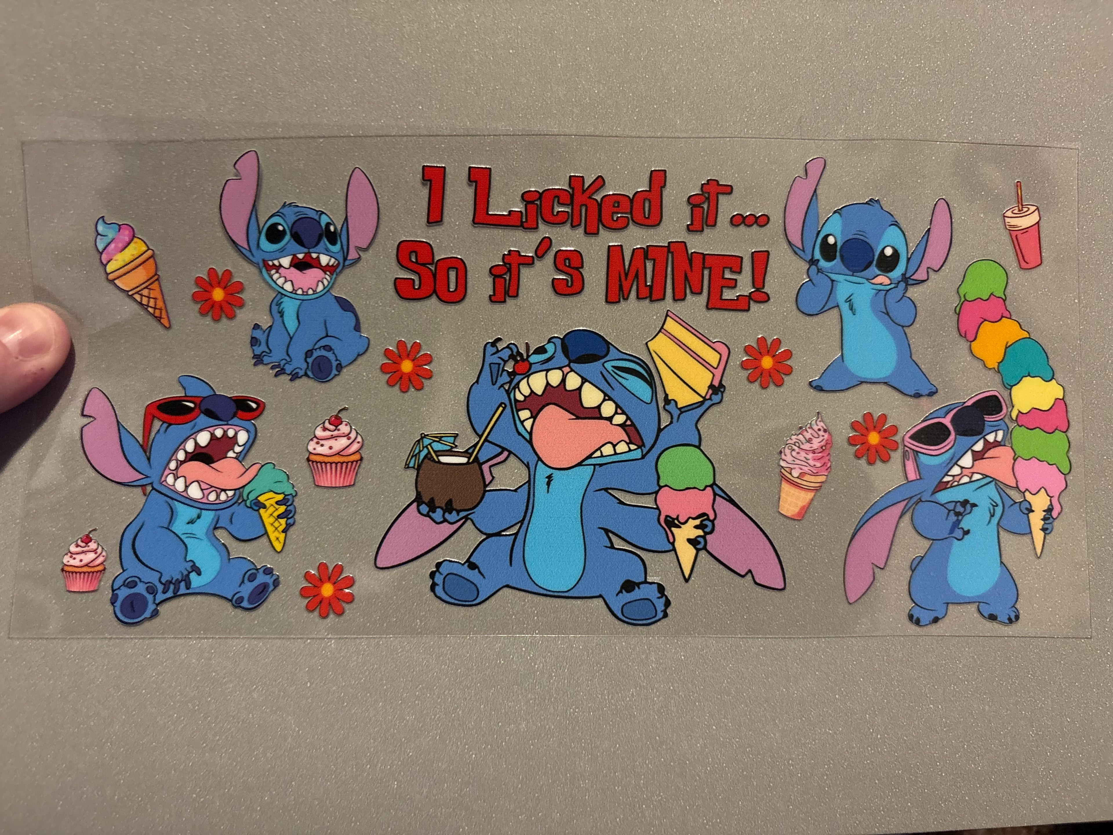 I licked it so its mine, stitch
