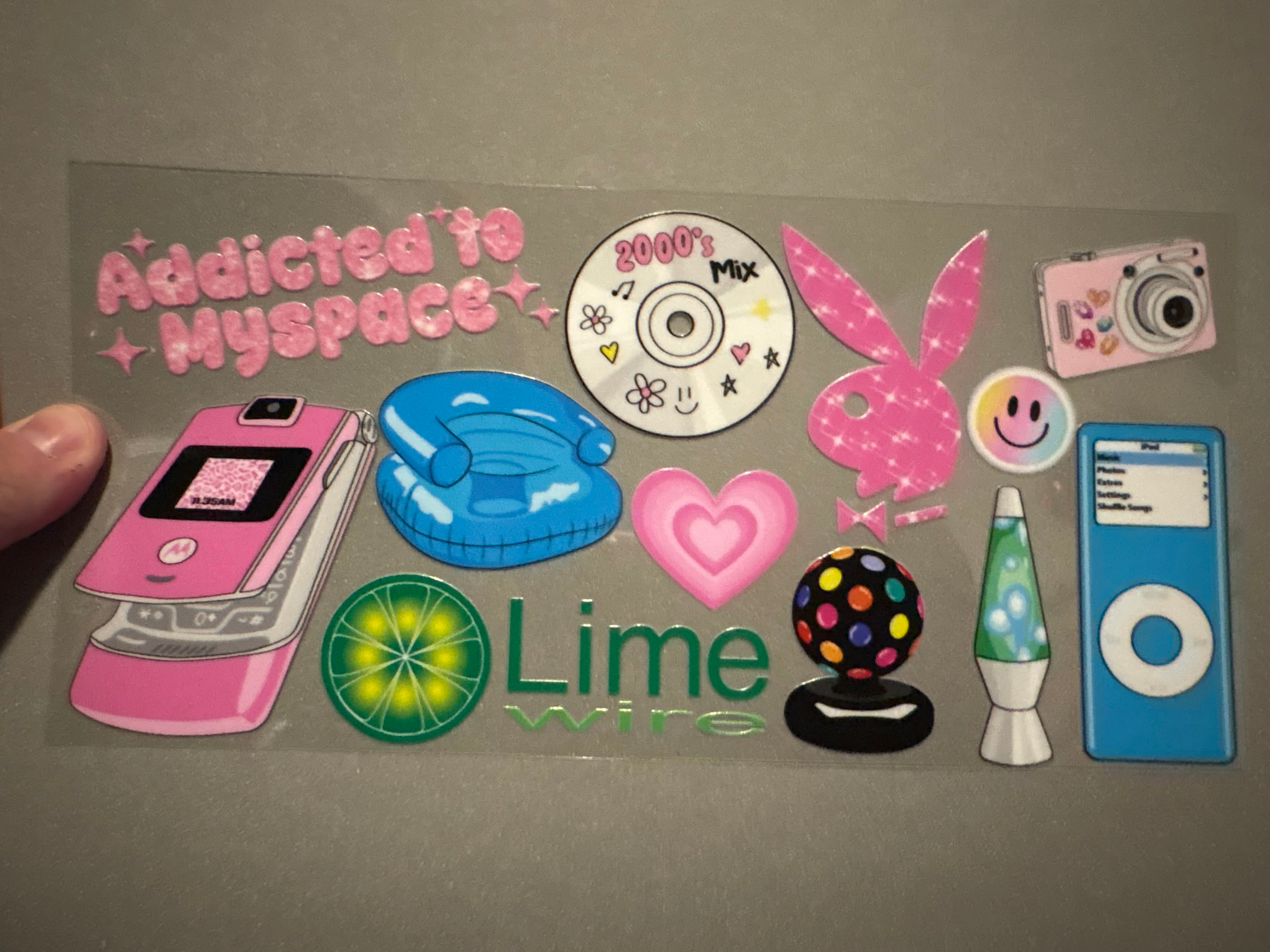 Addicted to myspace, limewire, playboy, ipod, lava lamp