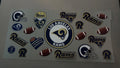 Los Angeles Rams with footballs & logo's