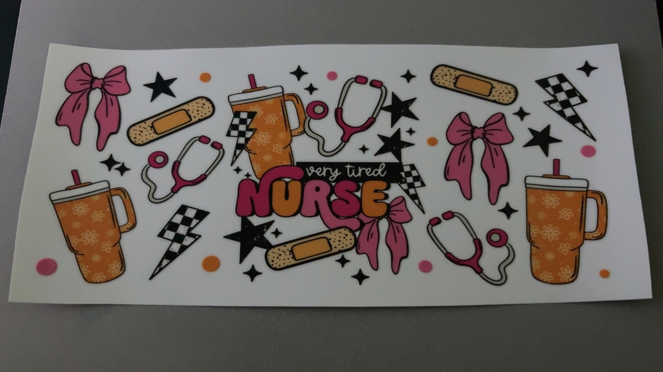 Tired nurse, orange stanleys