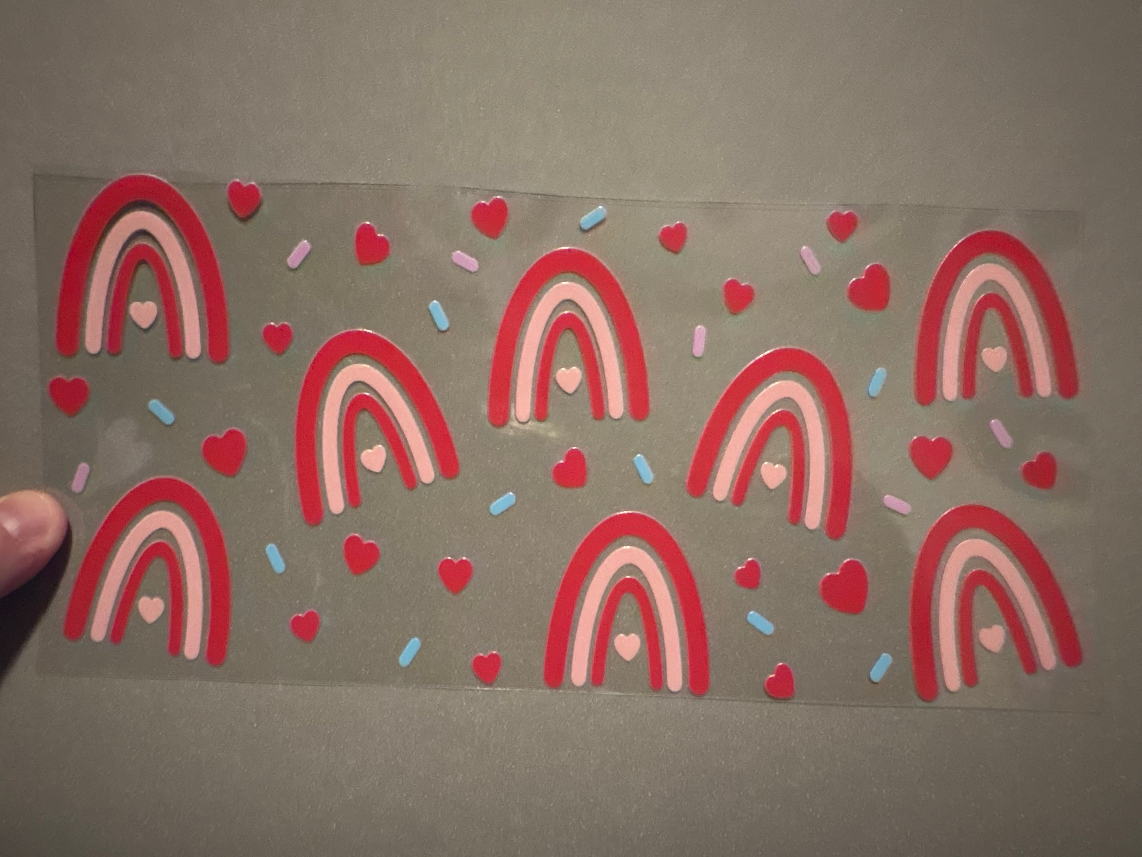 Rainbows with hearts & sprinkles