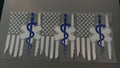 EMT logo with white flags