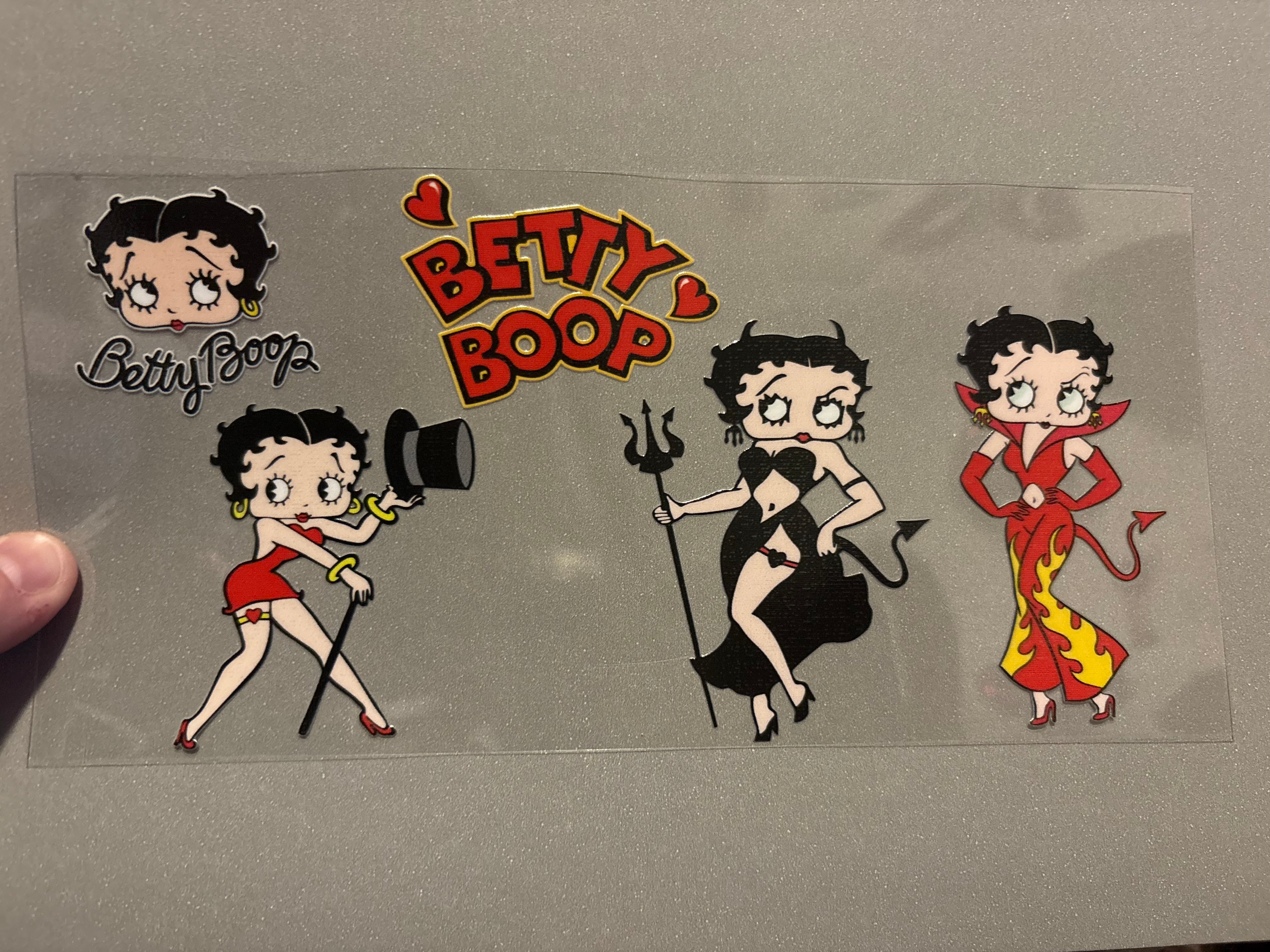 Betty Boop with pitchfork & flame outfit
