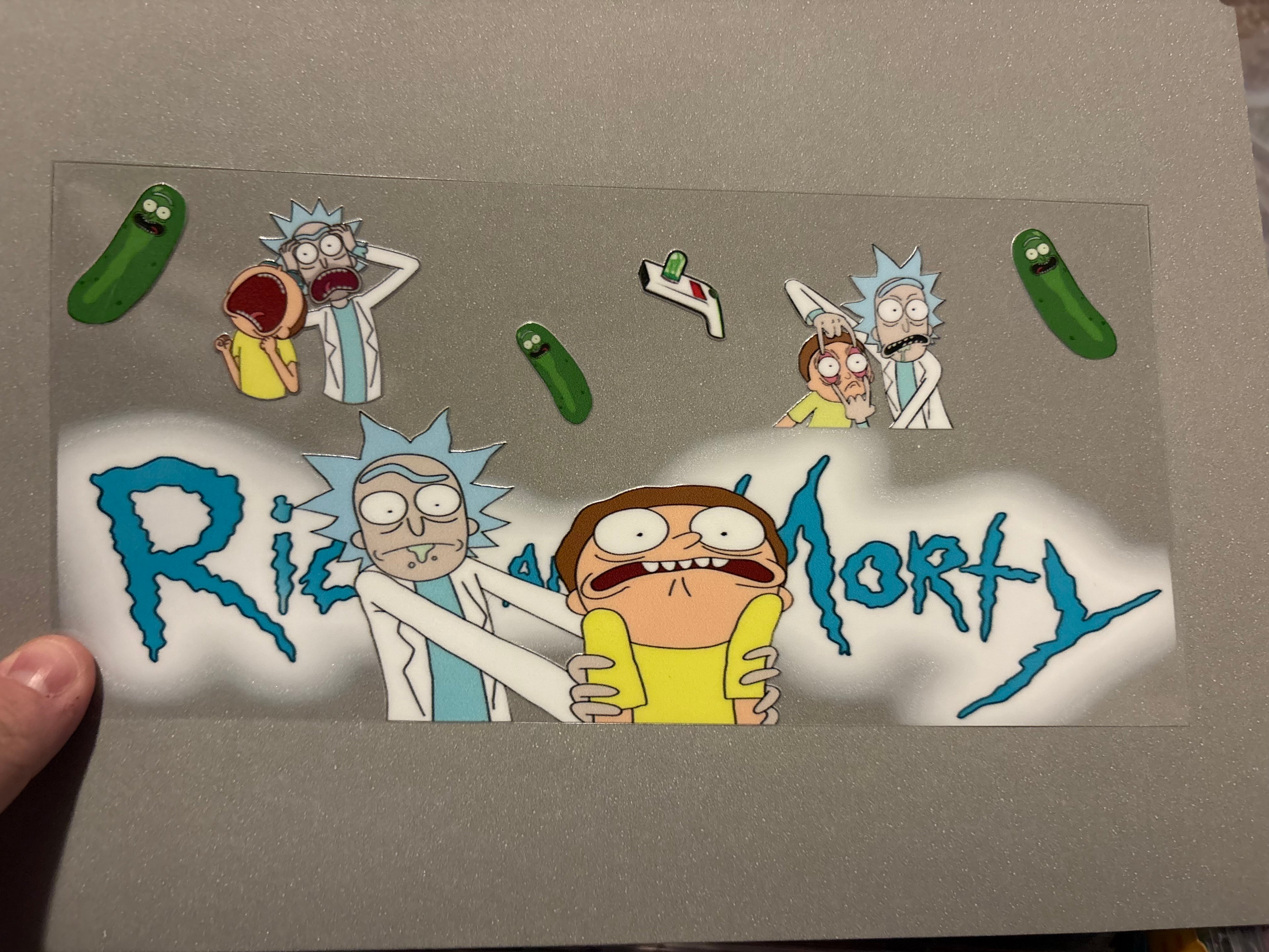 Rick & Morty in the logo