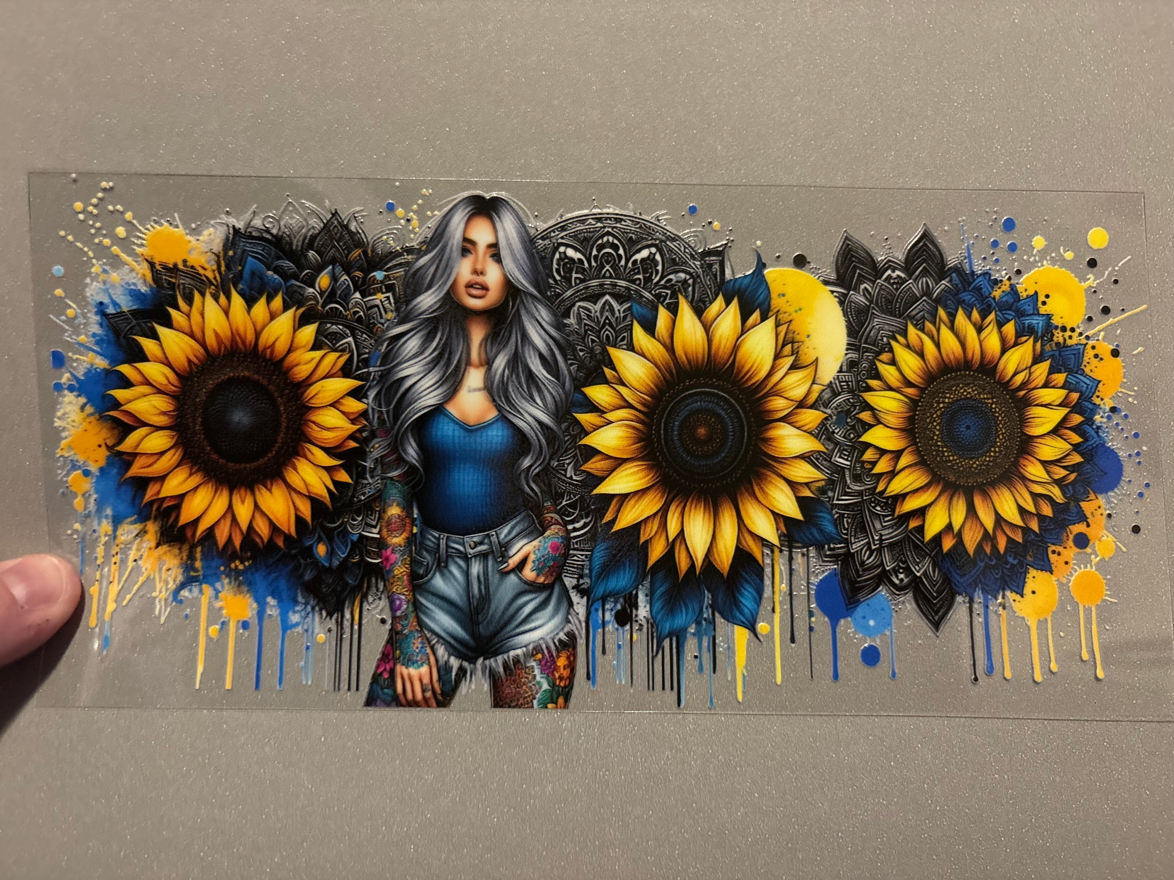 1 sunflower then a girl
