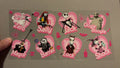 Nightmare before christmas characters in pink hearts