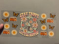 Stay trippy little hippie, peace sign, vans, butterflies, flowers