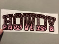 Brown Howdy, pink flames