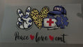 Peace, love, EMT, Blue +