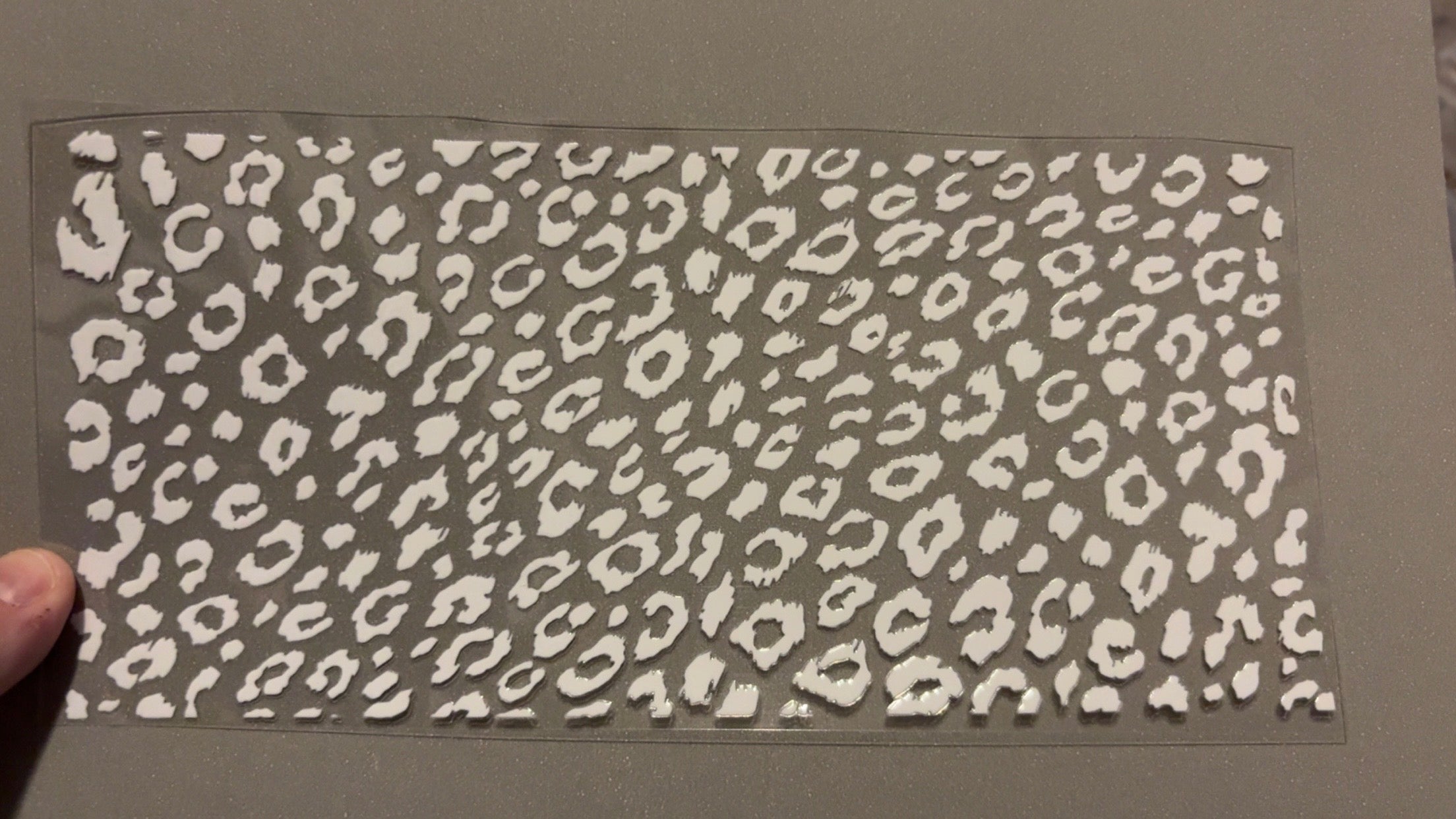 White cheetah print