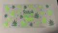 Positive vibes only, light & dark green pot plants, dots, crosses