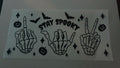 Stay spooky, skeleton hands, bats, pumpkins, stars
