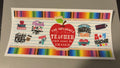 Teacher, colored pencil banner