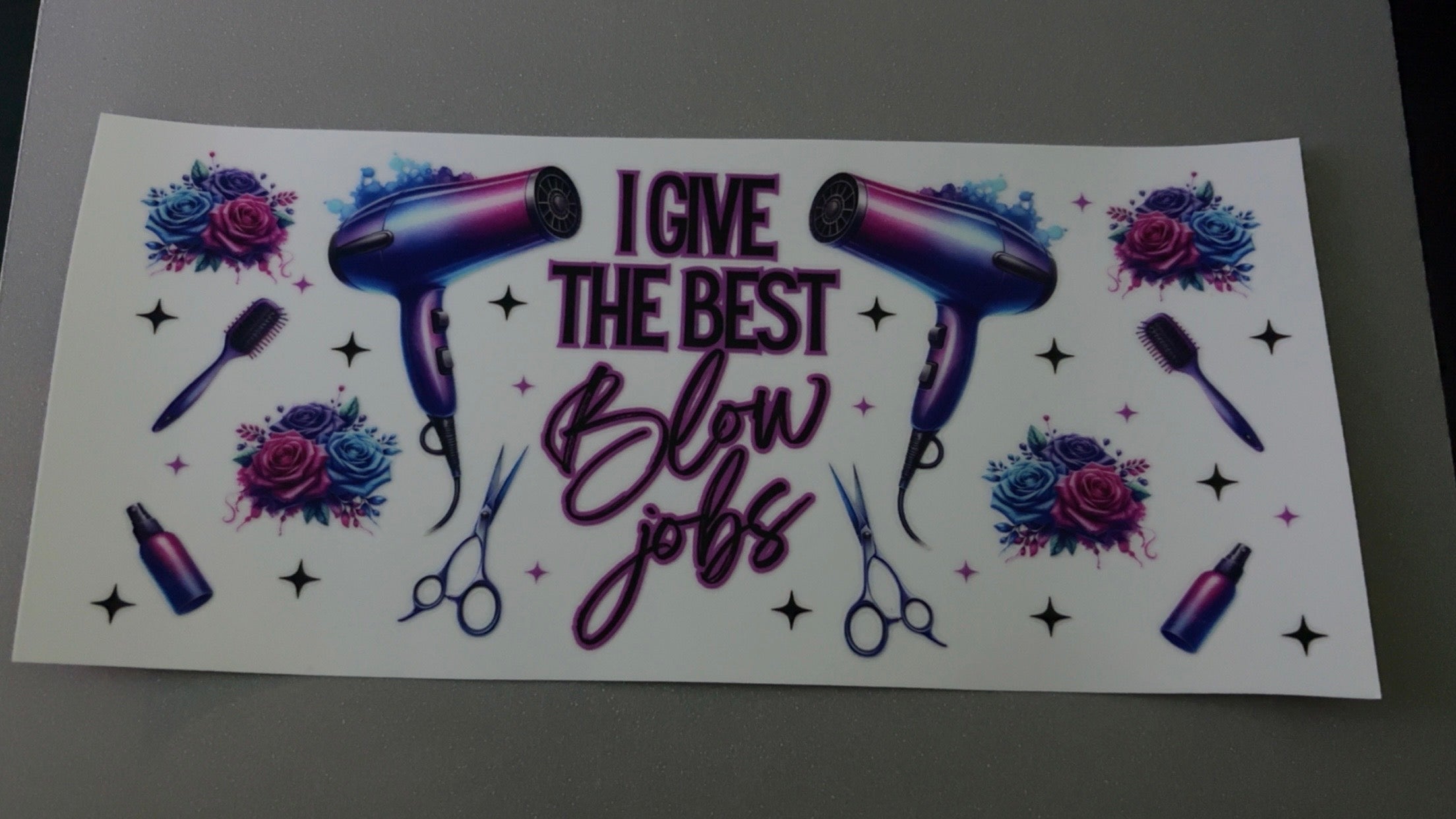 Blow jobs, hair dryer, stars, scissors