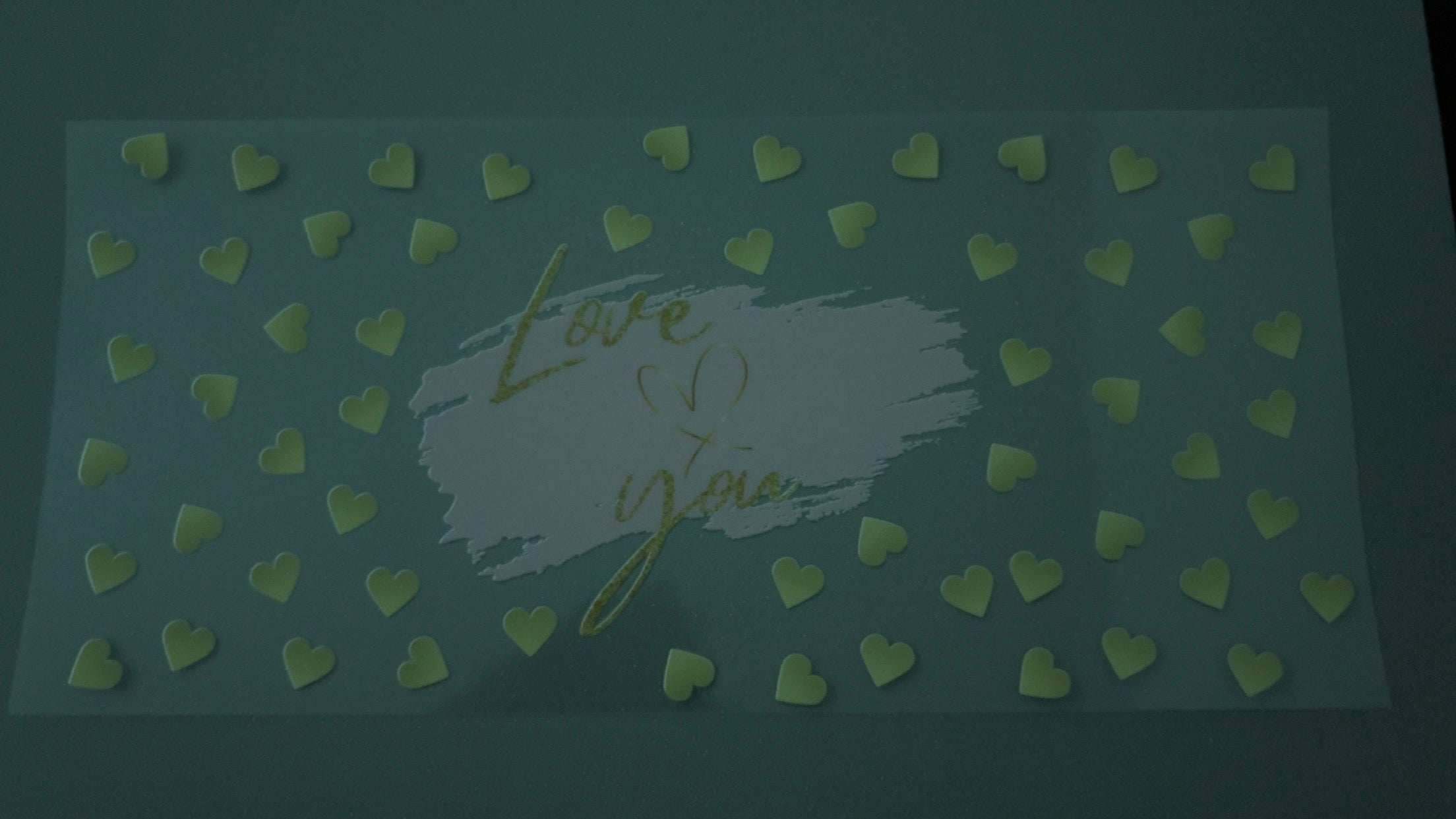 Love you with gold hearts