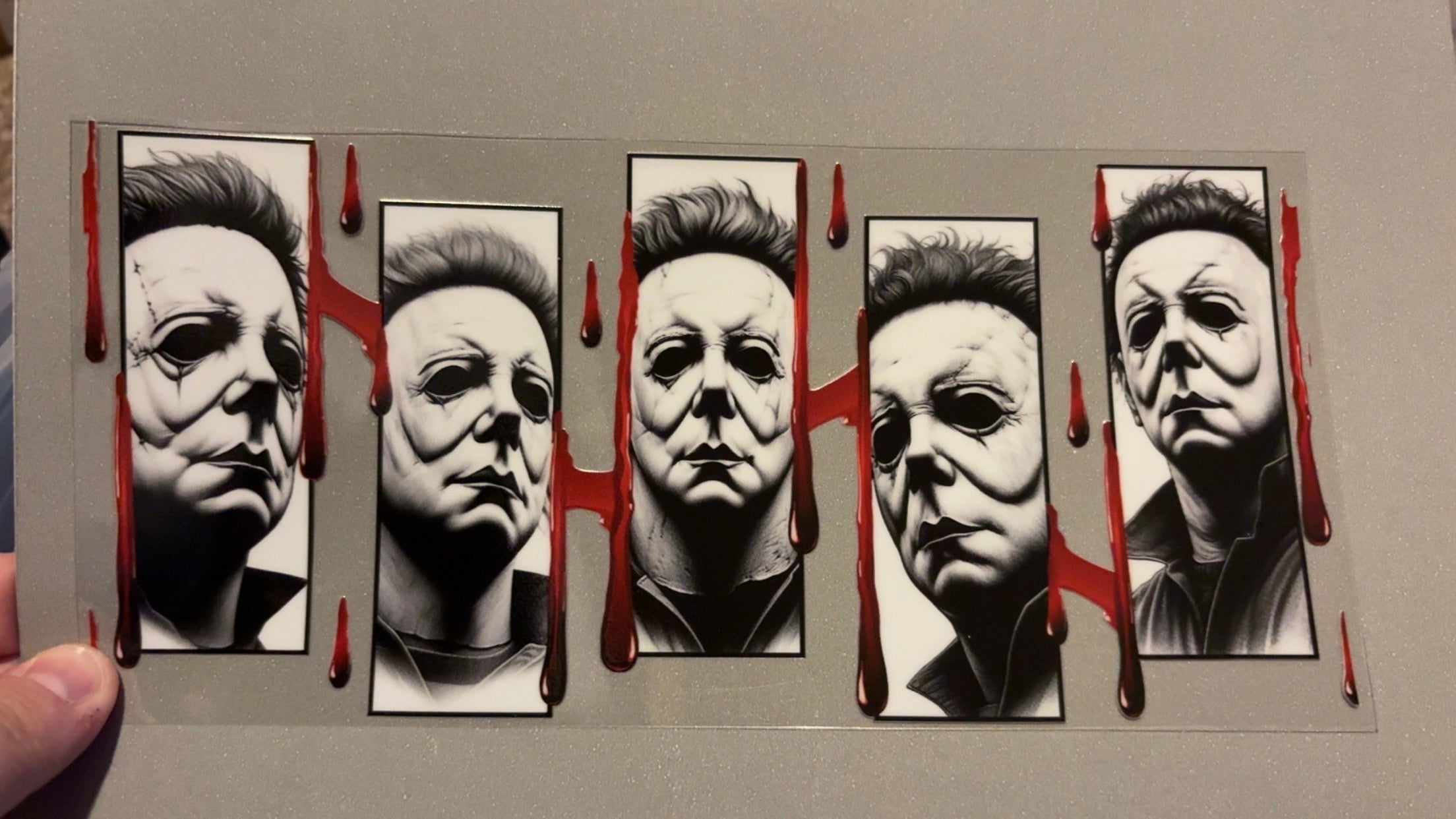 Up close 5 Michael Myers with blood drips