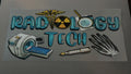 Radiology Tech, scan machine, skeleton hand