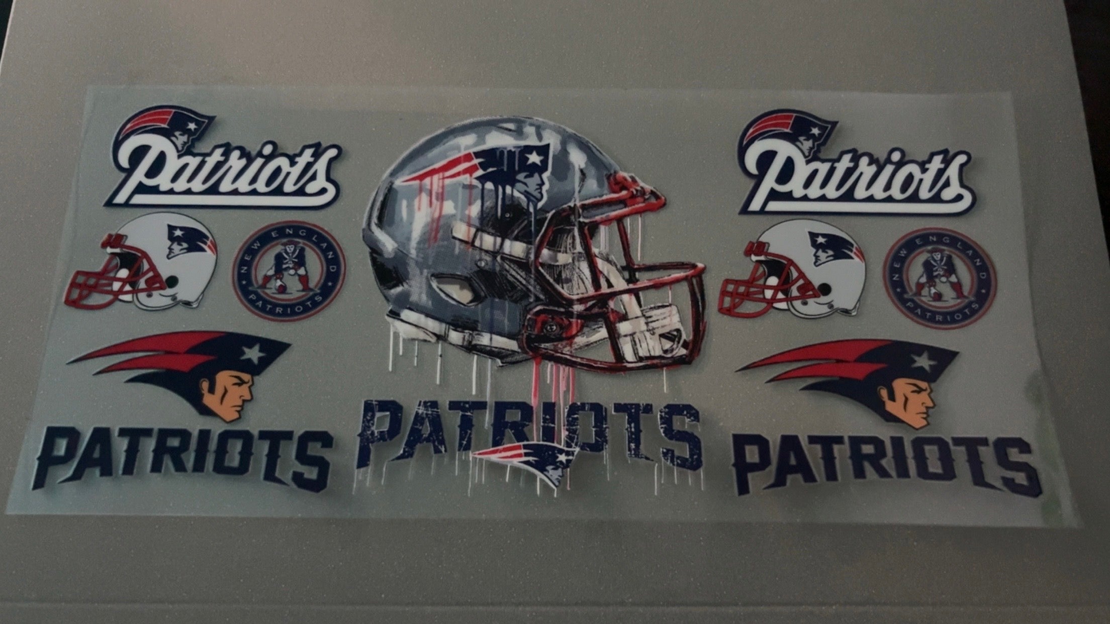 New England Patriots with Helmet