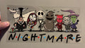Nightmare black letters with characters