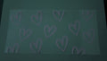 Pink heart outlines