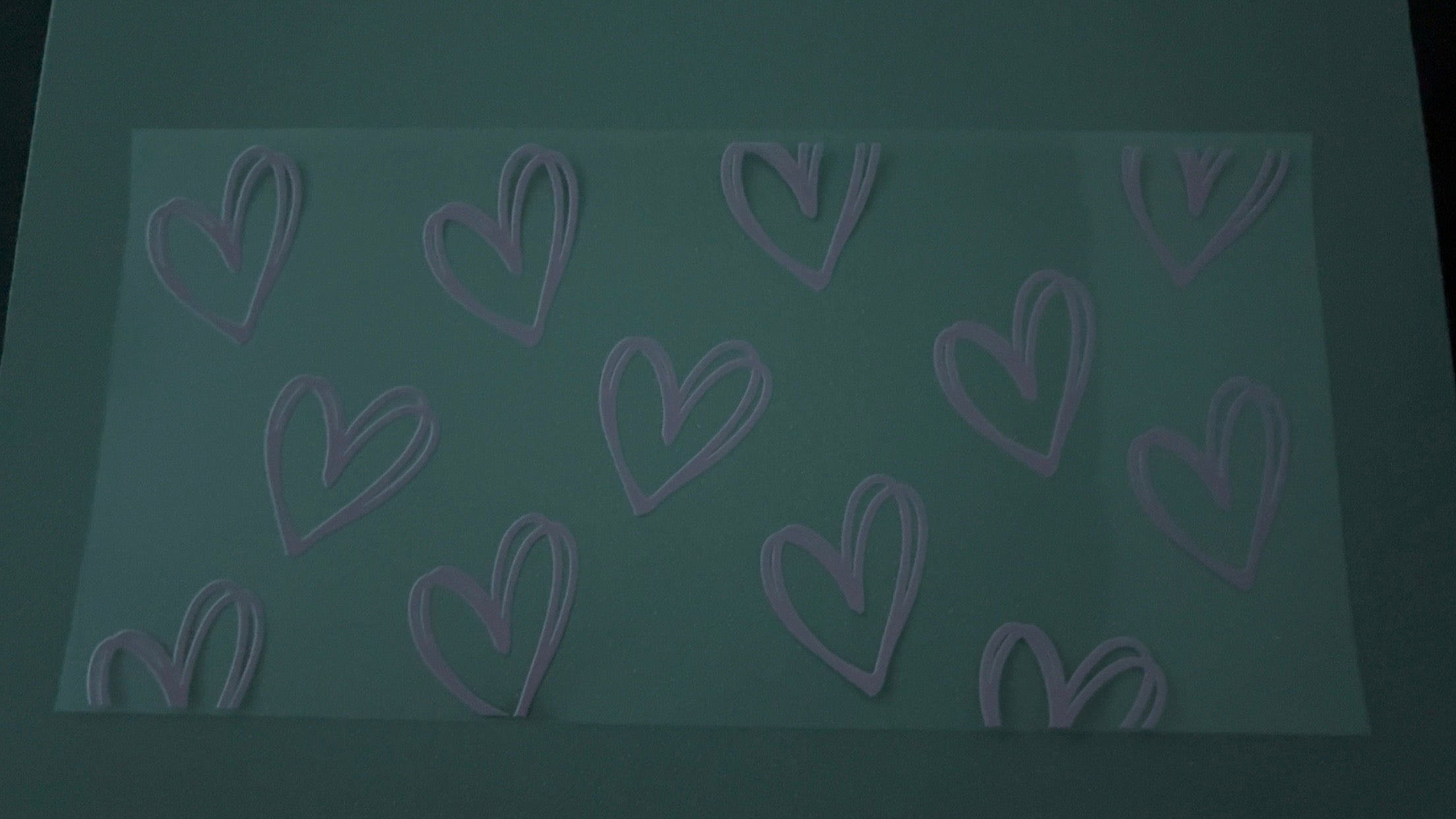 Pink heart outlines