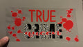True crime queen, blood splats