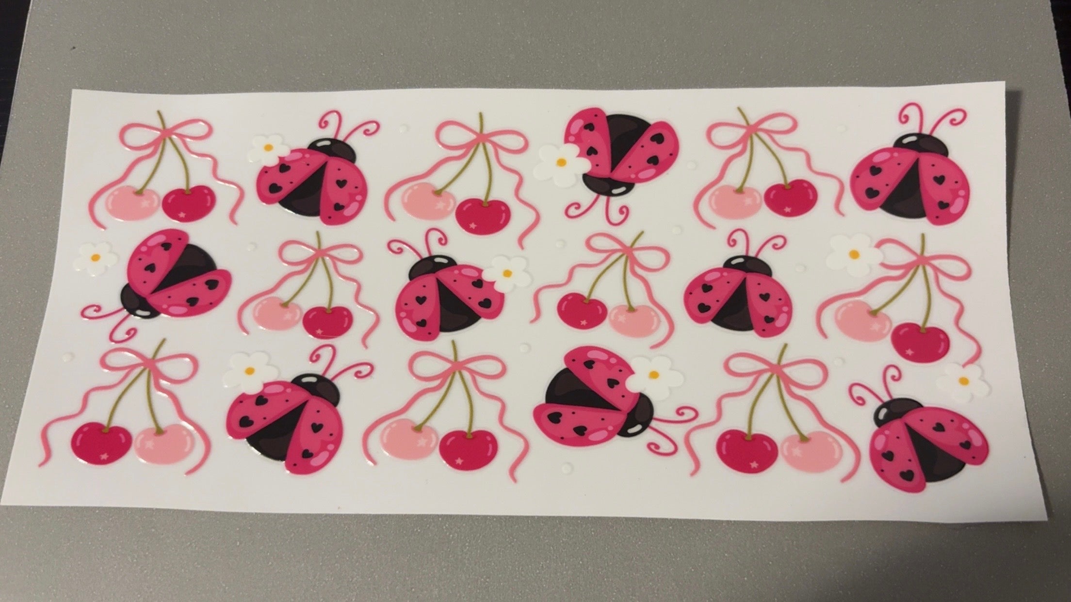 Ladybug, bows and Cherries