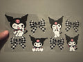 Kuromi, checkered bows