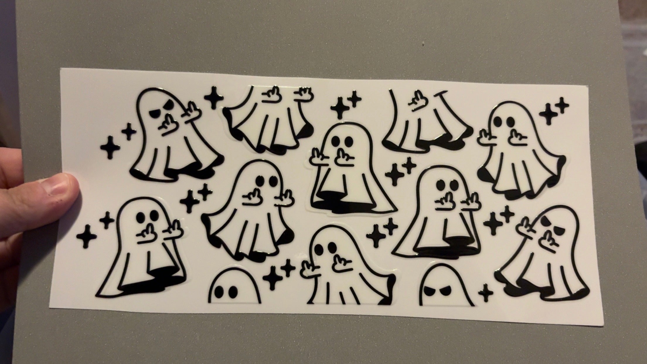 Ghosts with middle fingers