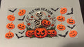 Tis the season, skeleton, pumpkins & bats