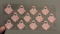 Pink ghosts with hearts
