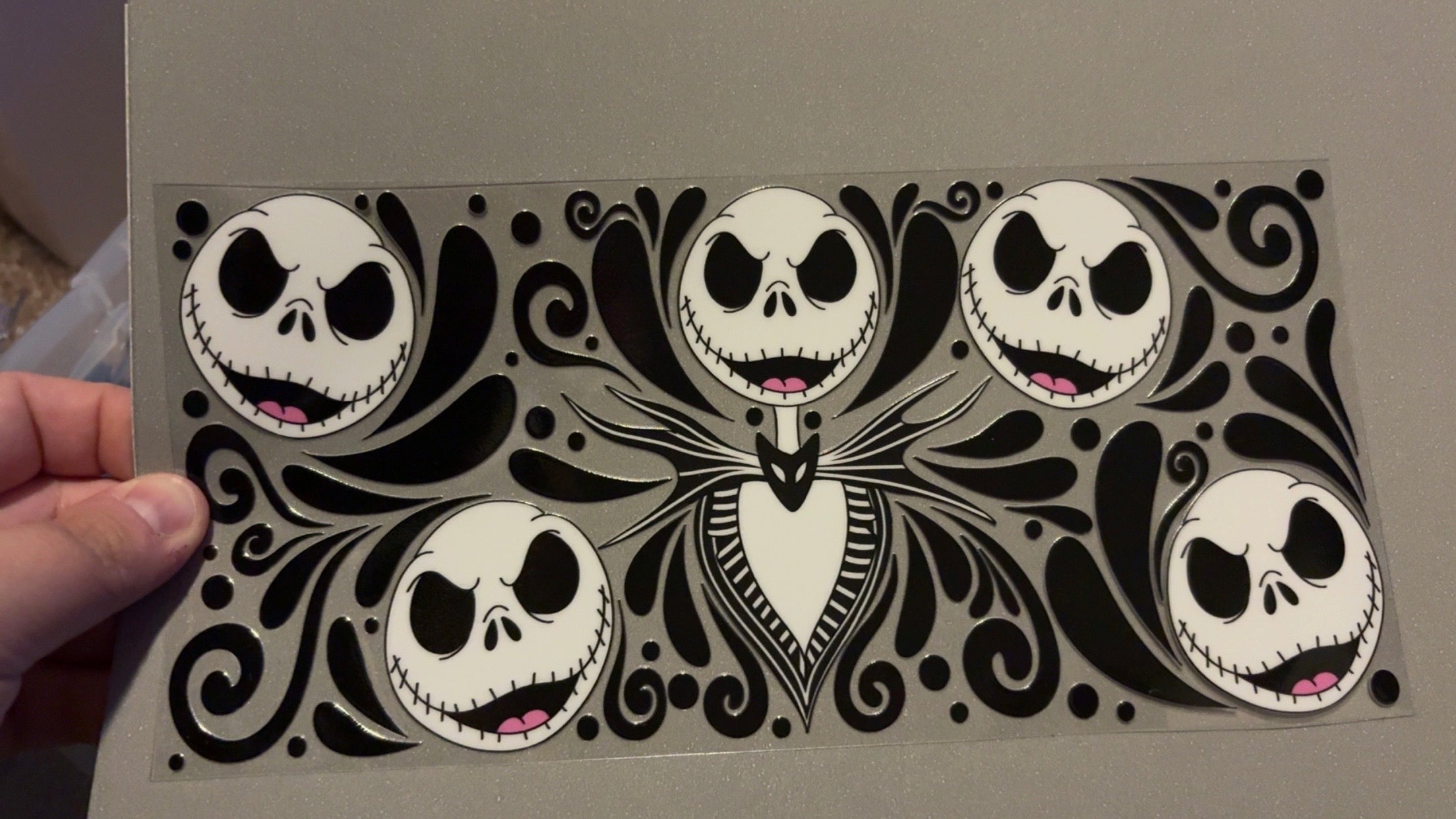 Jack Skellington with black swirls