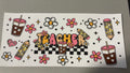 Teacher, flowered pencils, coffee, flowers