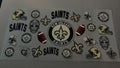 New Orleans Saints with helmets & footballs