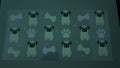 Pugs, bones, paw prints