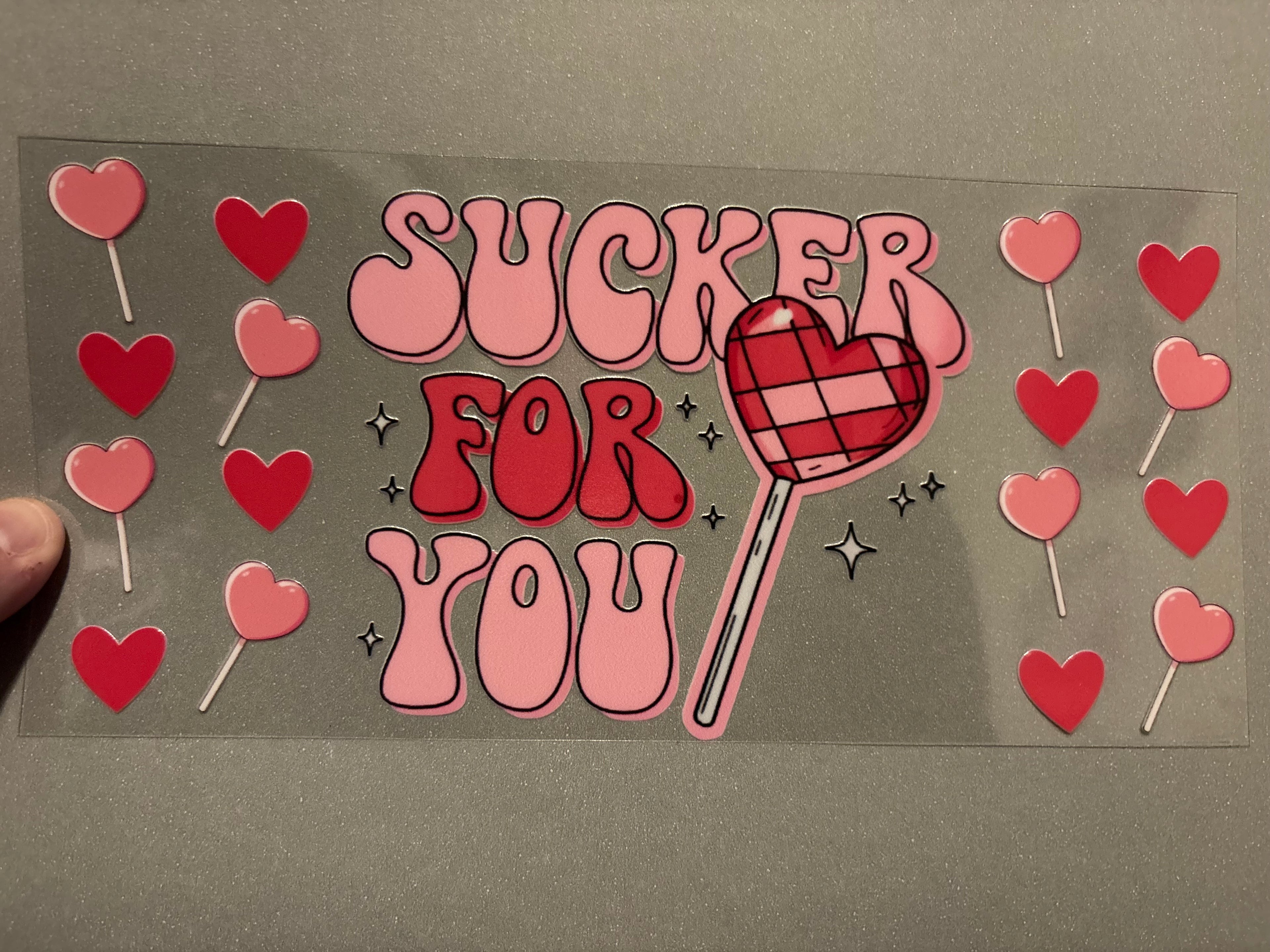 Sucker for you, heart lollipops