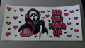 No you hang up, scream, pink phone, pink & black hearts