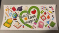 Teach, love, inspire, green heart pencil