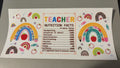 Teacher nutrition facts, pencil rainbows