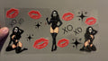Ghostface girl, xoxo, kiss lips