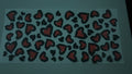 Red heart cheetah print
