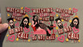 Do not call, watching scary movies, scream, pink hearts