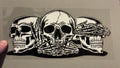 Skeleton, hear no evil, speak no evil, see no evil