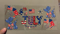 4th of July, balloon dogs, flags, fireworks
