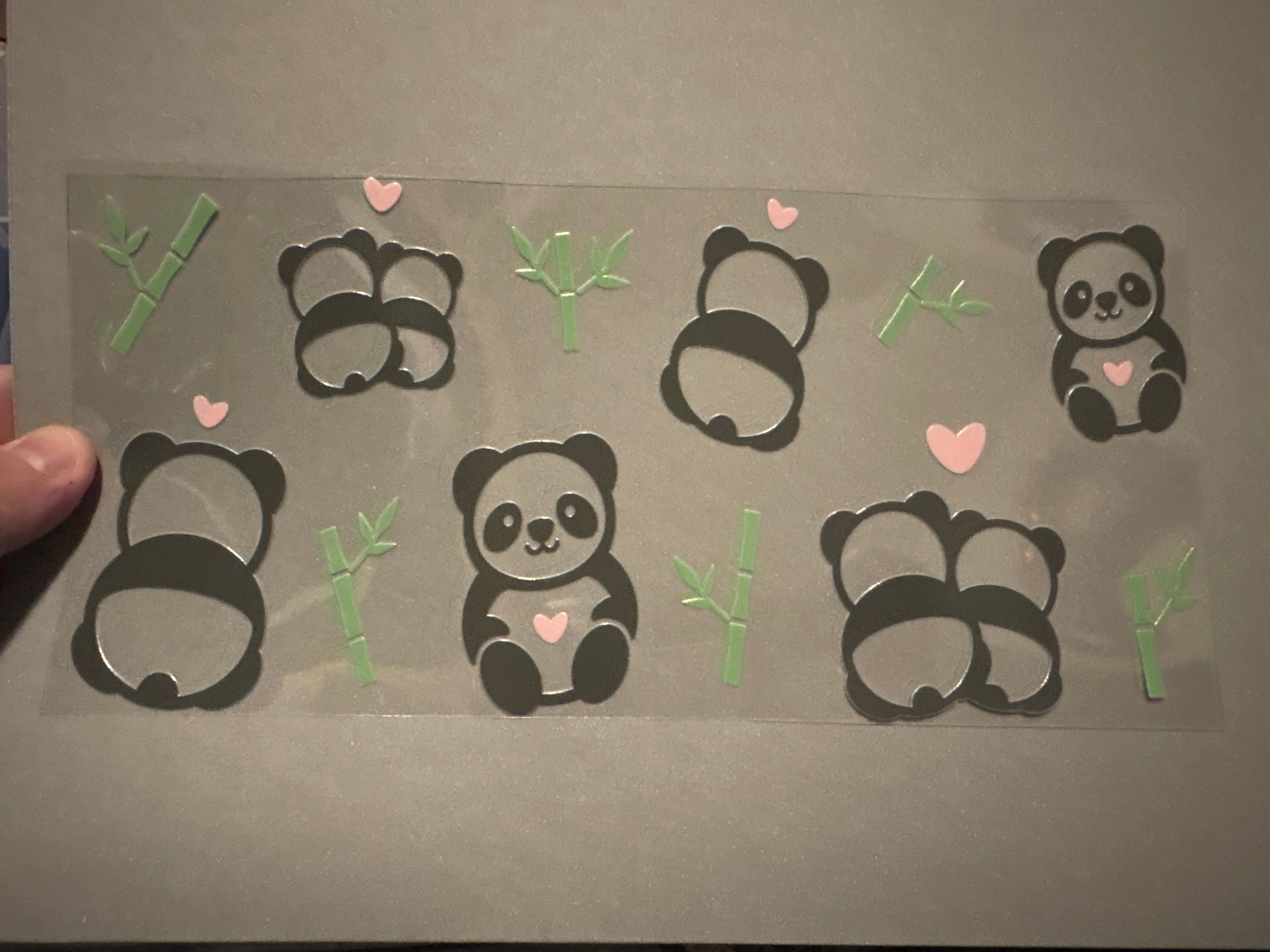 Panda's with bamboo