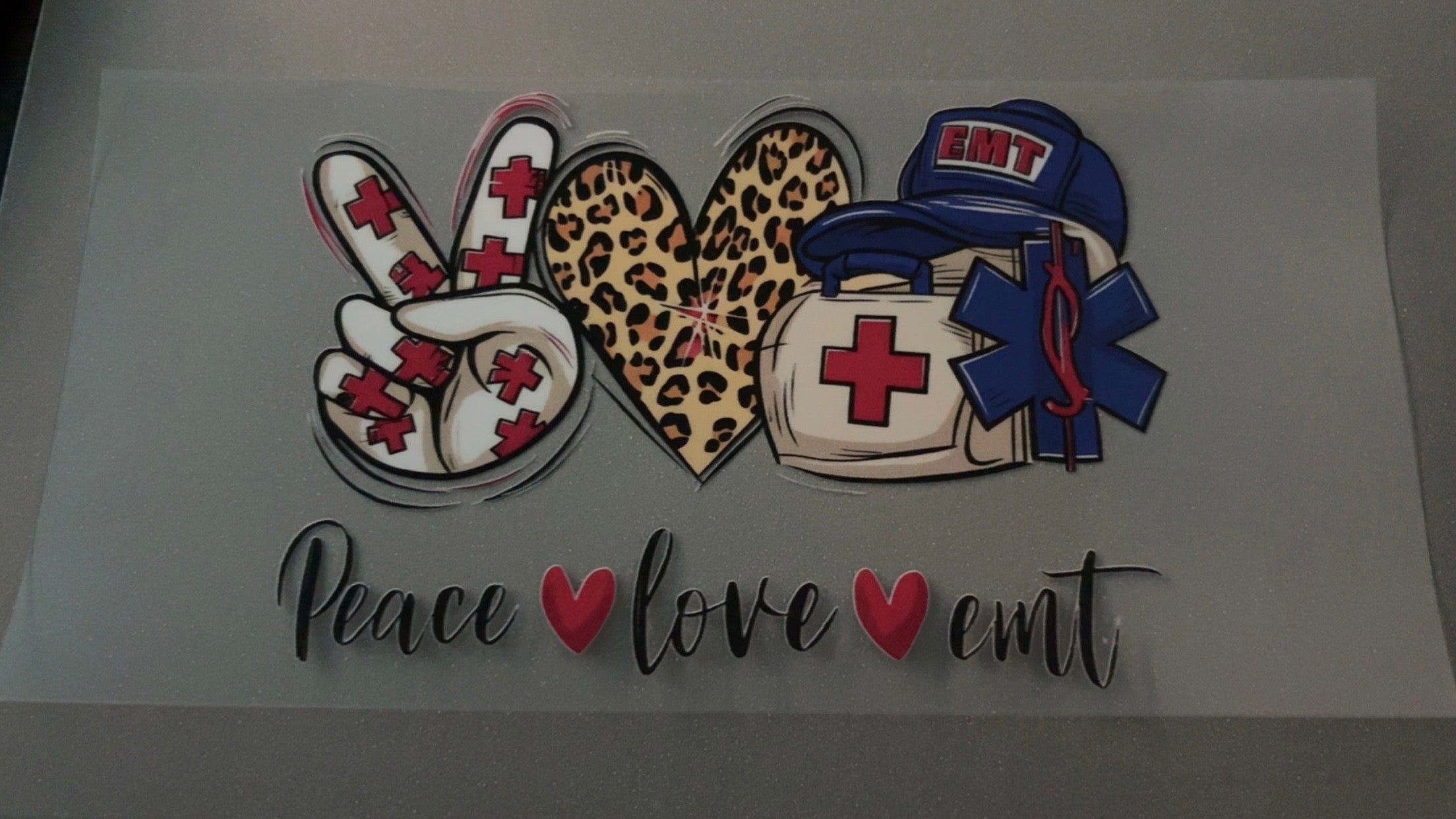 Peace, love, EMT, Red +