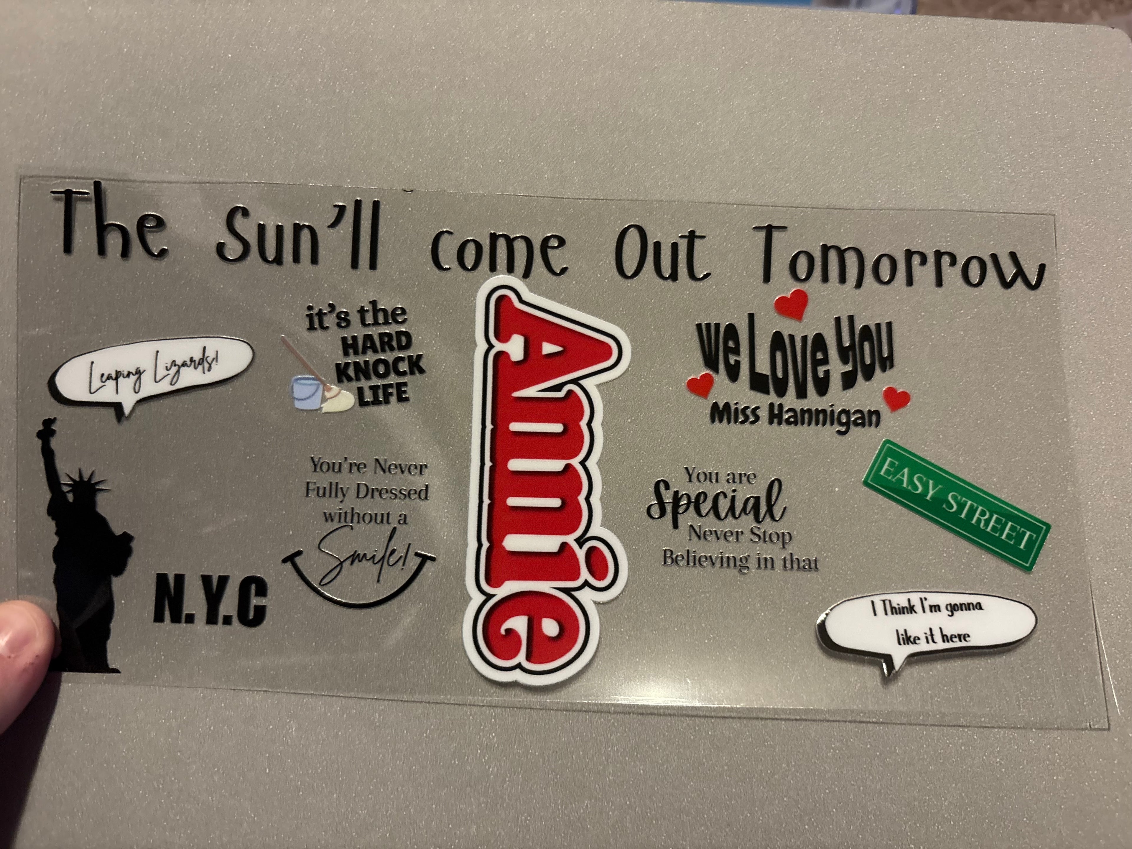 The sun'll come out tomorrow, Annie