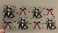 Jack Skellington, black & pink bows, bats, crosses