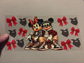 Gangsta Mickey & Minnie Mouse, black bandana's, red bows
