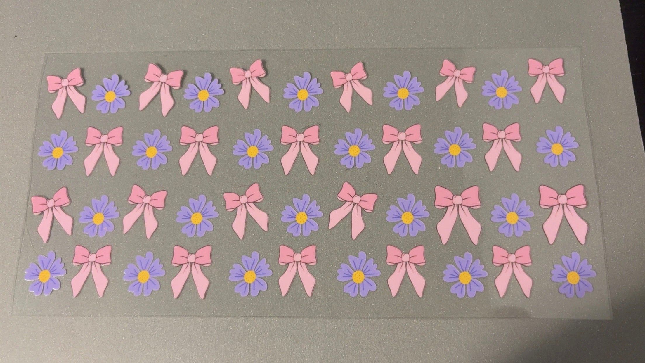 Pink Bows & Purple Flowers